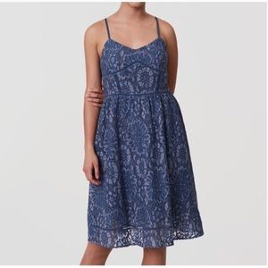 NWT: Loft Lace Blue Cami Dress size 4